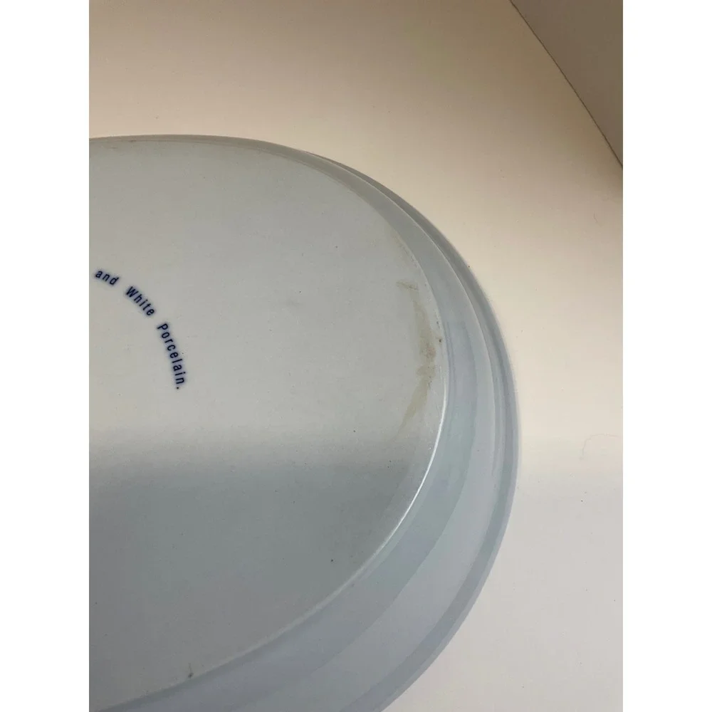 Mottahedeh Blue Canton Oval Platter Historic Charleston Porcelain 12.25 inch